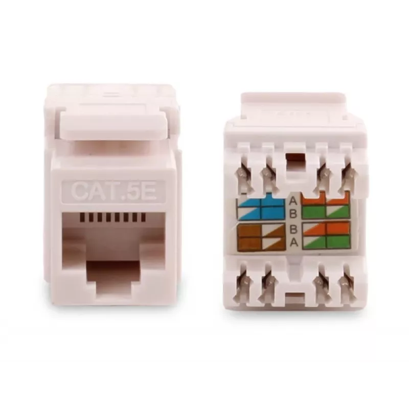 GETFORT GF-K5EUTP Cat.5e UTP Keystone -moduuli RJ45, valkoinen