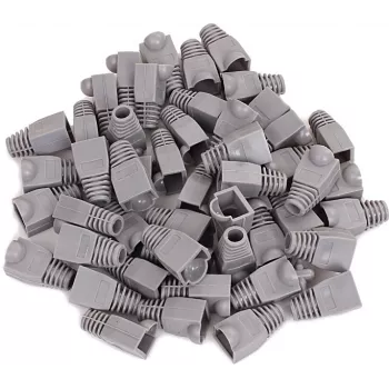 GETFORT GF-OS-RJ45-50 harmaat RJ45-pistokkeen suojatulpat, 50 kpl:n pakkaus, vedonpoisto Ethernet-kaapeleille
