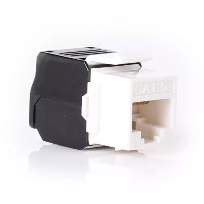 GETFORT KGF-5EUTP-NT Cat.5e UTP työkaluton Keystone Jack -moduuli, RJ45 naaras, valkoinen