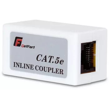 GETFORT RJ45 Cat.5e UTP liitin naaras-naaras (musta)