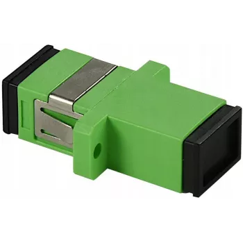 GETFORT SC/APC simplex kuituadapteri, singlemode, vihreä, laippa-asennus