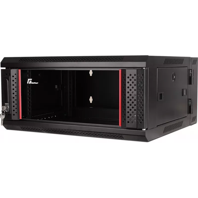 GETFORT WGF04-65EH-DGB 19 tuuman 4U seinäkotelo, kaksiosainen, 600x550 mm, musta