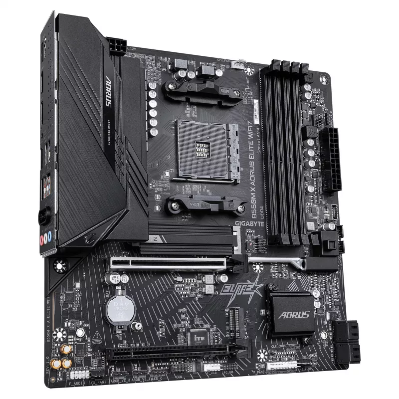 Gigabyte B550M X AORUS ELITE WIFI7 Micro-ATX-emolevy (AM4, DDR4, 2x M.2, Wi-Fi 7)