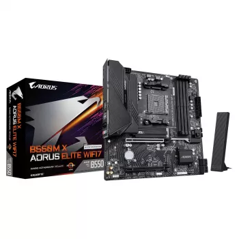 Gigabyte B550M X AORUS ELITE WIFI7 Micro-ATX-emolevy (AM4, DDR4, 2x M.2, Wi-Fi 7)