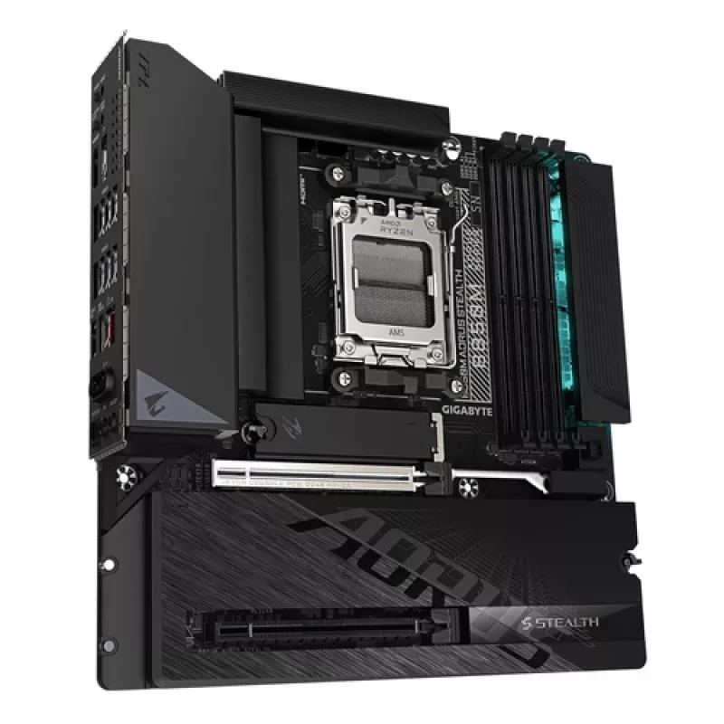 GIGABYTE B850M AORUS STEALTH AM5 Micro-ATX-emolevy, DDR5, 2.5GbE, Wi-Fi 6E, 3x M.2