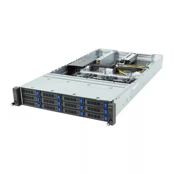 Gigabyte R243-EG0-AAL1 2U rack-palvelin barebone, Single SP6, AMD EPYC 8004, 12x DDR5, 12x 3,5 inch Hot-Swap, 2x 10GbE, redundantti 850W