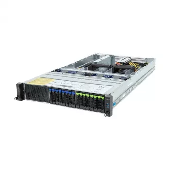 GIGABYTE R283-ZF1-AAL1 Rev. 3.x 2U rack-palvelin barebone, dual socket SP5, AMD EPYC 9004, 24x DDR5, 24x 2,5 tuuman hot-swap, 2x 1600W virtalähde