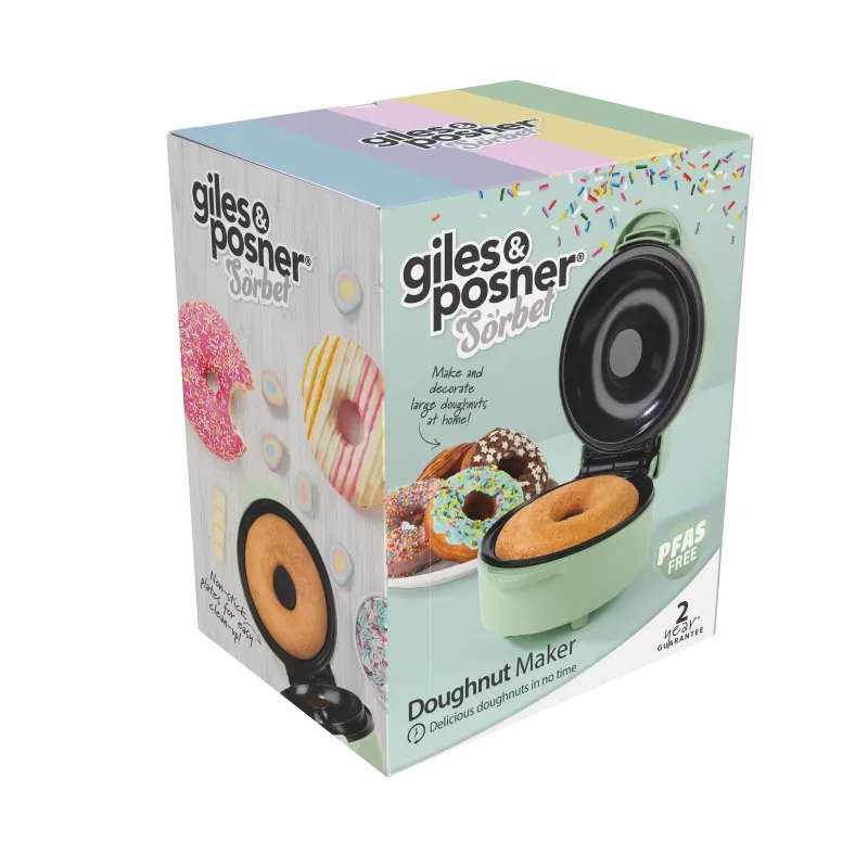 Giles & Posner EK6549GSGRVDE donitsikone - harmaa, 700W, 6 donitsia