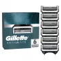 Gillette Intimate -terät, täyttöpakkaus, 6 terää, musta, miesten intiimialueen karvojen ajoon