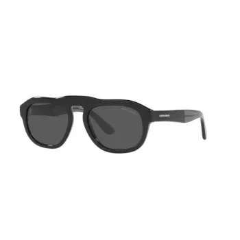 GIORGIO ARMANI MAN AR8173-500187 suorakaiteen muotoiset aurinkolasit musta/harmaa 52 mm