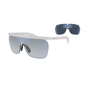 Giorgio Armani miesten aurinkolasit AR8169-5344D6 neliömäinen kehys läpinäkyvä harmaa tummanharmaa UV400