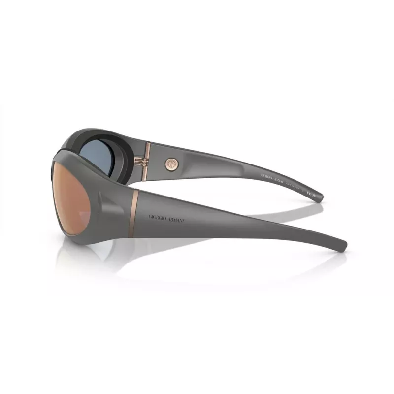 GIORGIO ARMANI unisex-aurinkolasit AR8201Q60504Z musta kehys harmaat liukuvärjätyt linssit 61 mm