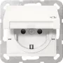 Gira 441427 SCHUKO-pistorasia kansilevyllä, System 55, kirkkaanvalkoinen