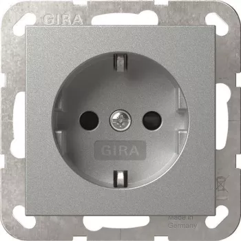 GIRA 445326 SCHUKO-pistorasia SH System 55 F alumiini