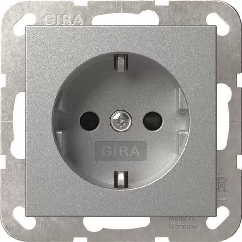 GIRA 445326 SCHUKO-pistorasia SH System 55 F alumiini