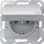 GIRA 445426 SCHUKO-pistorasia System 55 uppoasennus alumiini kansilevyllä, 16 A, 250 V, IP44