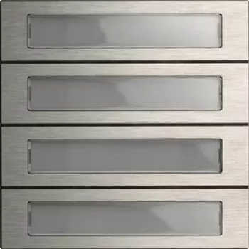 Gira kutsupainikemoduuli 4-kertainen System 106 ruostumaton teräs 5534920