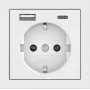 Gira SCHUKO-pistorasia USB-virtalähdöllä, 2x USB-A 5V 2,1A, uppoasennus, puhtaanvalkoinen kiiltävä 245970
