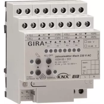 GIRA verhoilutoimilaite 4-kertainen REG KNX/EIB 230V AC 103900