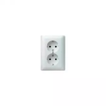 Gira Standard 55 peitekehys Schuko-kaksoispistorasialle, kirkkaanvalkoinen silkkinen (0780 04)