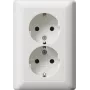 Gira Standard 55 kaksois-SCHUKO-pistorasia puhtaanvalkoinen matt (078804)