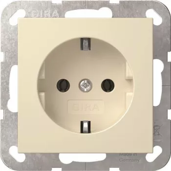 Gira System 55 SCHUKO-pistorasia kermanvalkoinen (418801)