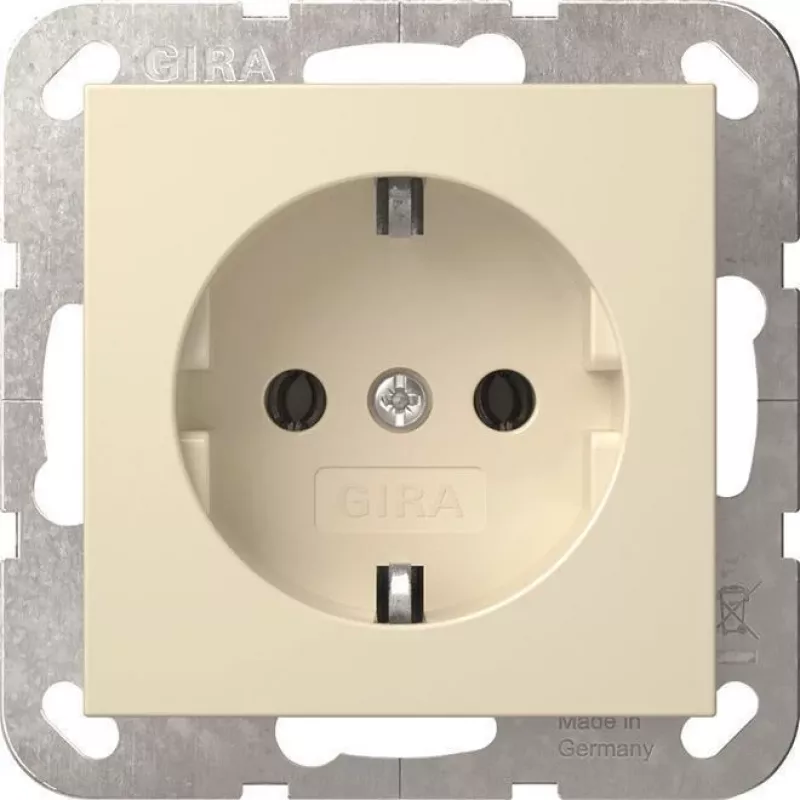 Gira System 55 SCHUKO-pistorasia kermanvalkoinen (418801)