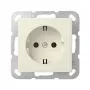 Gira System 55 SCHUKO-pistorasia kermanvalkoinen (418801)