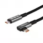 Gizzu 100W 10Gbps Type-C -kulmakaapeli 1 m