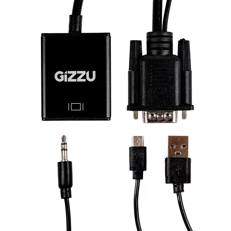 Gizzu 1080P VGA-HDMI-adapteri äänellä