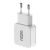 Gizzu 2-porttinen 30W GaN seinälaturi USB-C PD + USB-A QC valkoinen