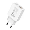 Gizzu 2-porttinen 45W GaN seinälaturi USB-C PD & USB-A QC valkoinen