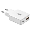 Gizzu 2-porttinen 45W GaN seinälaturi USB-C PD & USB-A QC valkoinen