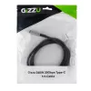 GIZZU 240W 20Gbps USB-C - USB-C punottu kaapeli 1m musta