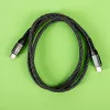 GIZZU 240W 480Mbps USB-C - USB-C punottu kaapeli 1 m musta