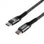 GIZZU 240W 480Mbps USB-C - USB-C punottu kaapeli 1 m musta