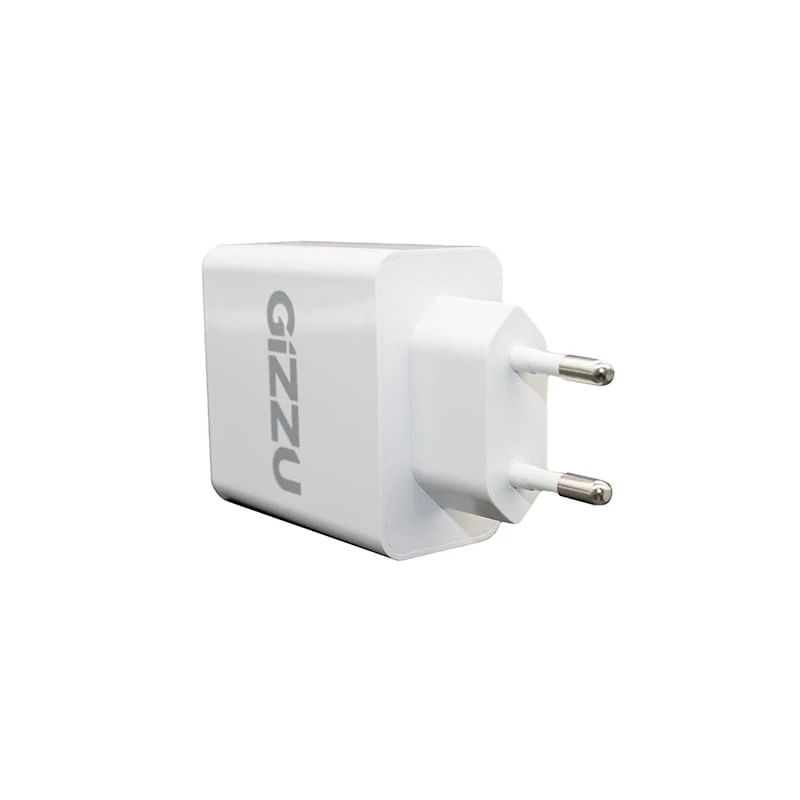 GIZZU 36W USB-C PD & QC3.0 kaksiporttinen seinälaturi - valkoinen