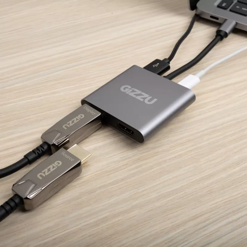Gizzu 4-in-1 Type-C - Dual HDMI -keskitin
