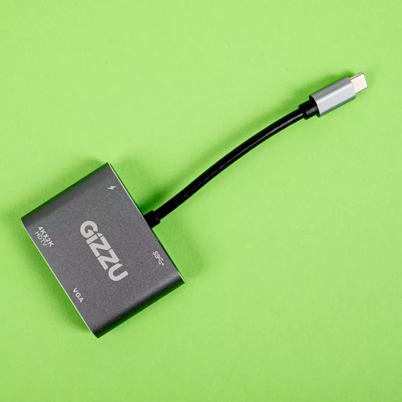 Gizzu 4-in-1 Type-C - HDMI/VGA/USB3.0 -keskitin