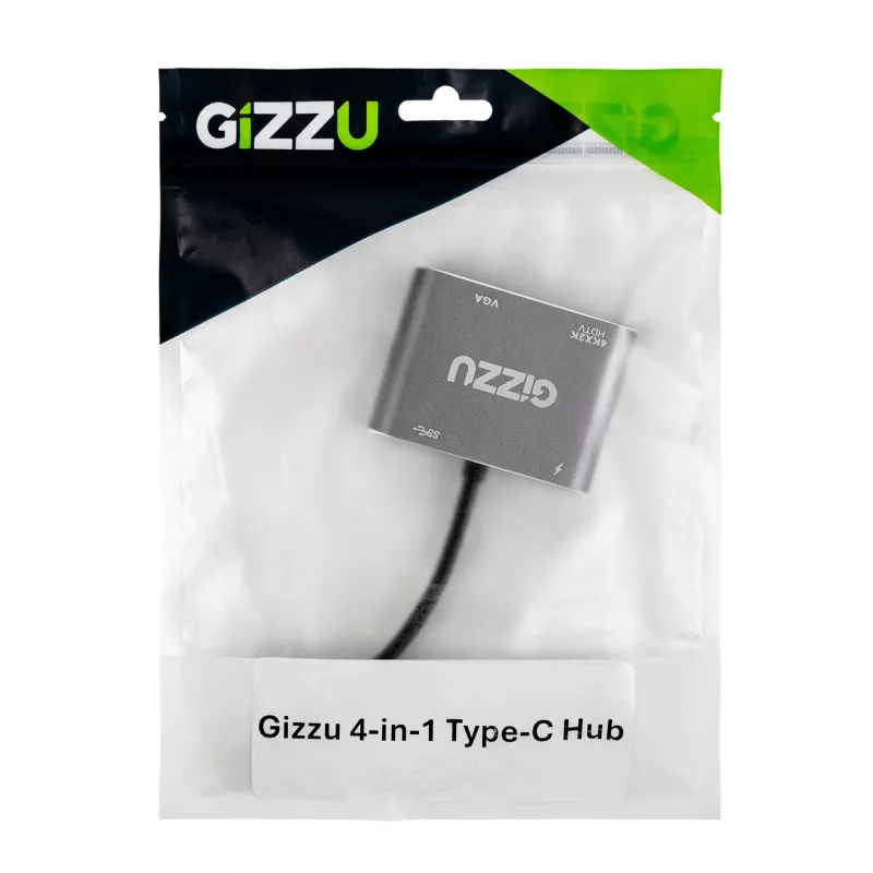 Gizzu 4-in-1 Type-C - HDMI/VGA/USB3.0 -keskitin