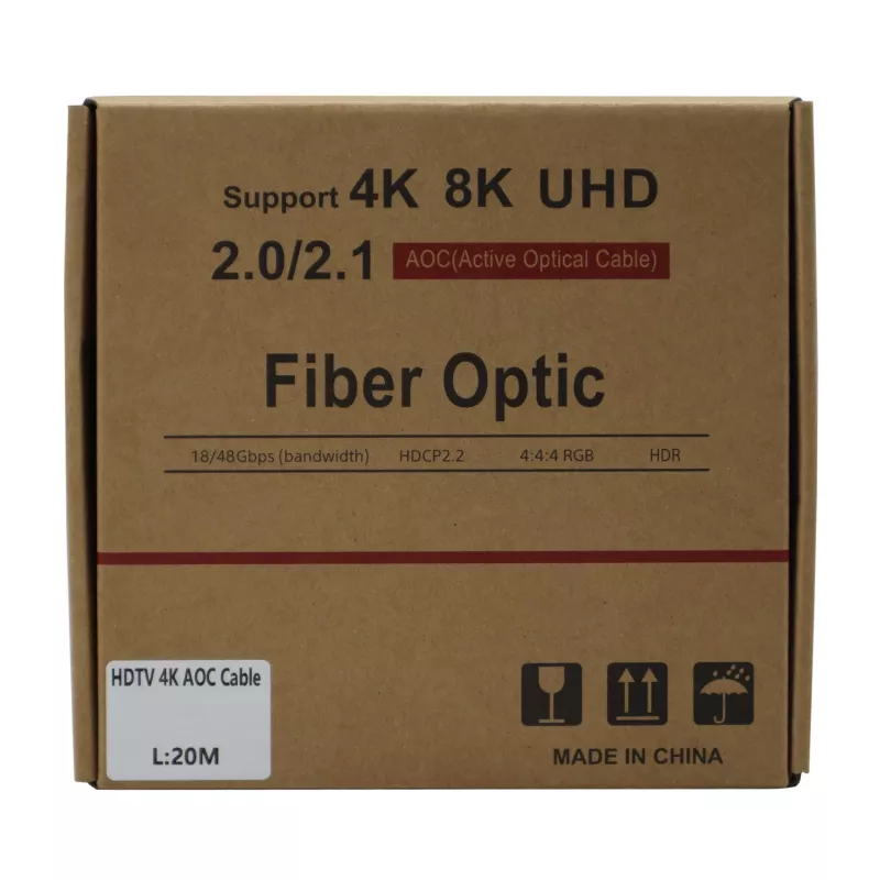 GIZZU 4K aktiivinen kuitu-HDMI-kaapeli 20m