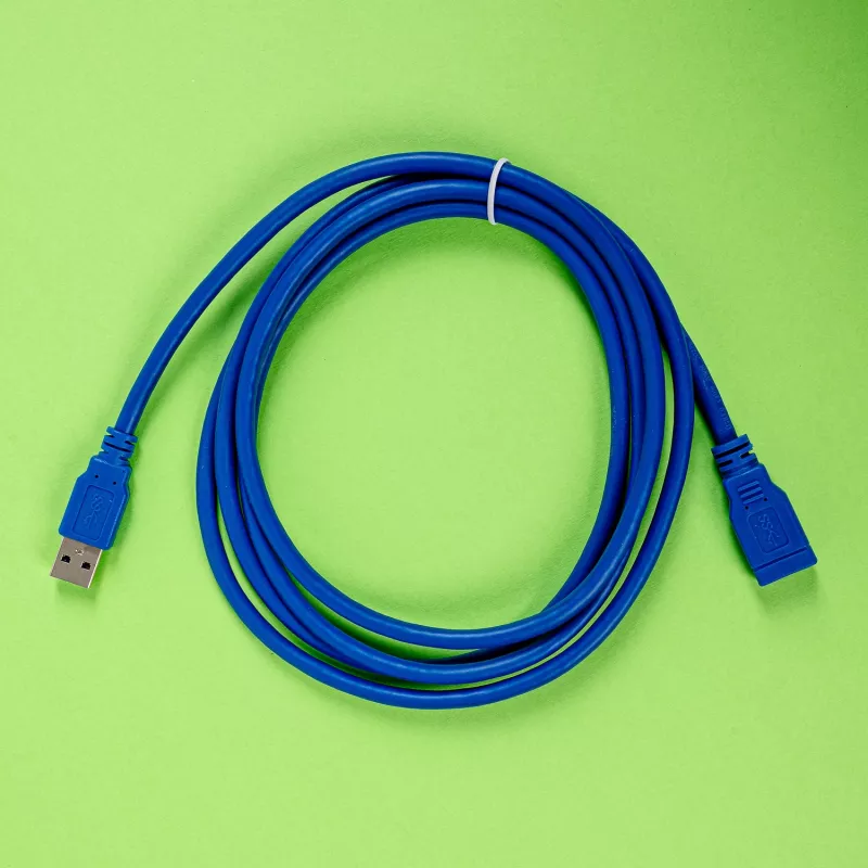 Gizzu USB 3.0 -jatkokaapeli 2m – 5Gbps, uros-naaras, musta
