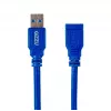 Gizzu USB 3.0 -jatkokaapeli 2m – 5Gbps, uros-naaras, musta