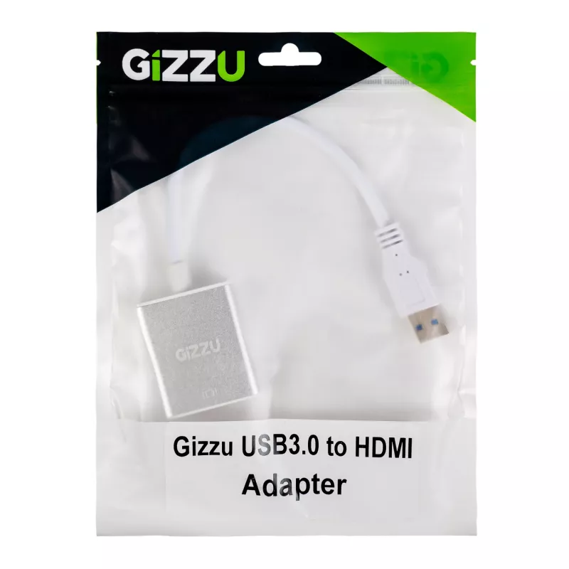Gizzu USB 3.0 - HDMI-sovitin - Full HD 1080p videolähtö, musta