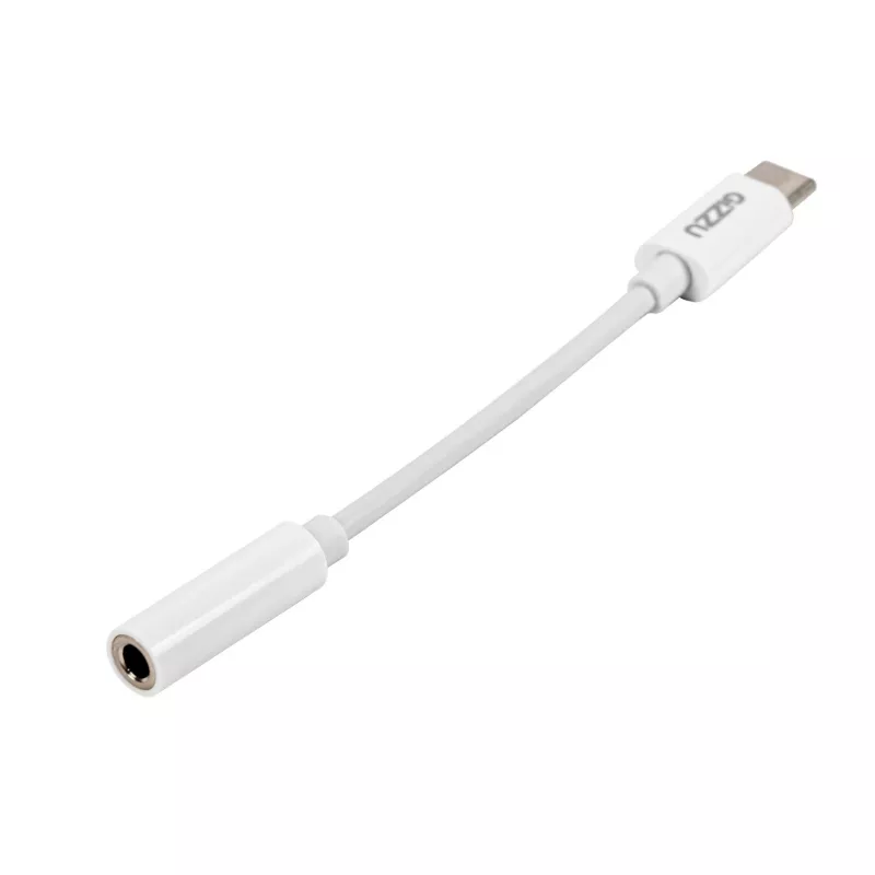 Gizzu USB Type-C - 3,5 mm AUX -audioadapteri - valkoinen