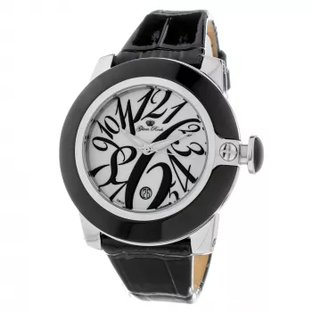 GLAM ROCK GR32083 naisten kello 44 mm valkoinen nahka