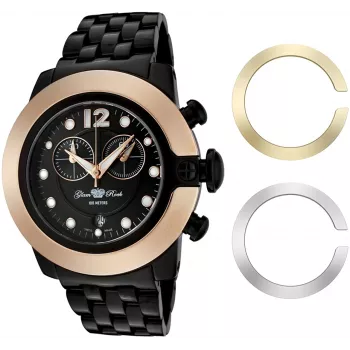 GLAM ROCK GR32183 miesten sveitsiläinen kvartsi-rannekello 44mm musta silikoni