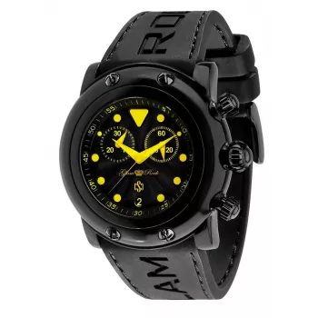 GLAM ROCK GR61112 naisten kronografikello 46 mm musta silikoni