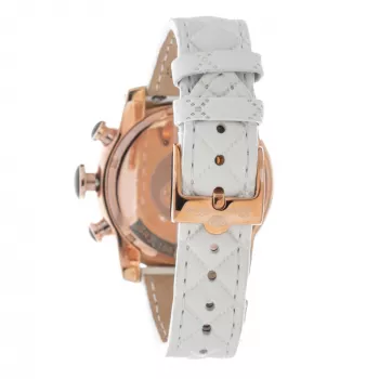GLAM ROCK naisten kvartsikello GR32166R 44 mm valkoinen silikoniranneke