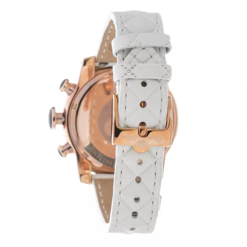 GLAM ROCK naisten kvartsikello GR32166R 44 mm valkoinen silikoniranneke